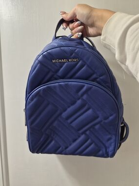Michael Kors Quilted Mini Backpack in Blue